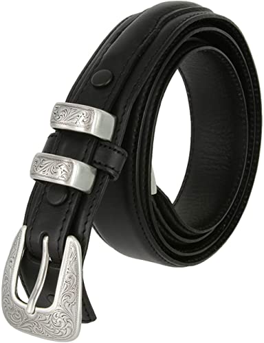 Image of Belts.com Western Buckle Belt Oil Tanned Genuine Leather Ranger Belt 1-3 /8 inch(35mm) Taper to 3 /4 inch(19mm) Wide-Multiple choices
