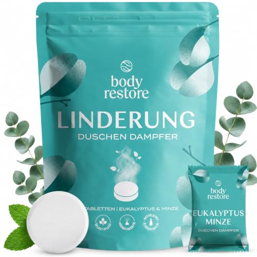 Body Restore Aromatherapie-Duschdampfer 15er-Pack Vatertagsgeschenk für Papa Spa- und Geburtstagsgeschenk für Frauen Entspannung & Stressabbau Selbstpflege Eukalyptus-Öltabletten