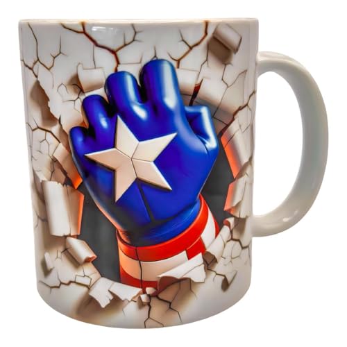 Shopi Zone Taza de cerámica con mano de personaje de comics, la taza ideal para tu café perfecto, taza creativa, tazas únicas para momentos inolvidables