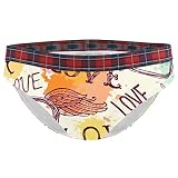 Sous-vêtements pour femme - Doux et extensible - Lettres d'amour et graffiti - Ailes colorées, Multicolore, L