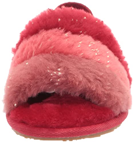 Ugg Girls T Fluff Yeah Metallic Sparkle Slipper, Red Multi, 11 Little Kid #TOP1