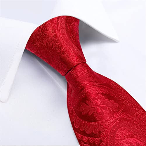Corbata roja a rayas para hombre miniatura 5