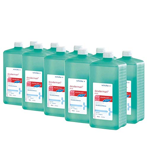 10x 1000 ml Eurofl. Schülke Desderman Händedesinfektionsmittel Desinfektionsmittel, farbstoff-/parfümfrei