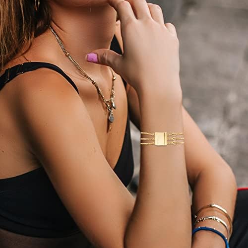 KINBOM 2pcs Layered Necklace Clasps, Magnetic Necklace Separator for Layering Polished Jewelry Multi Strand Connector for Layered Necklace Bracelet Jewelry Making (Gold)