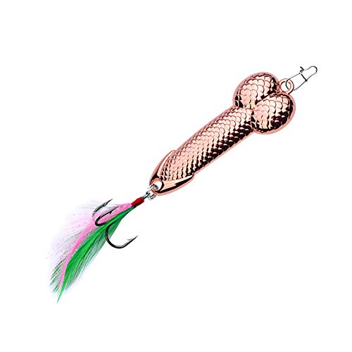 tuzhitech Outdoor-Angelköder Bright Metal Simulation Fisch Hard Bait Tackle Mit Haken - Die Angelgeschenke Für Männer Roségold 7g