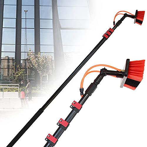 Perche de nettoyage de vitres avec brosse à eau rétractable pour panneau photovoltaïque