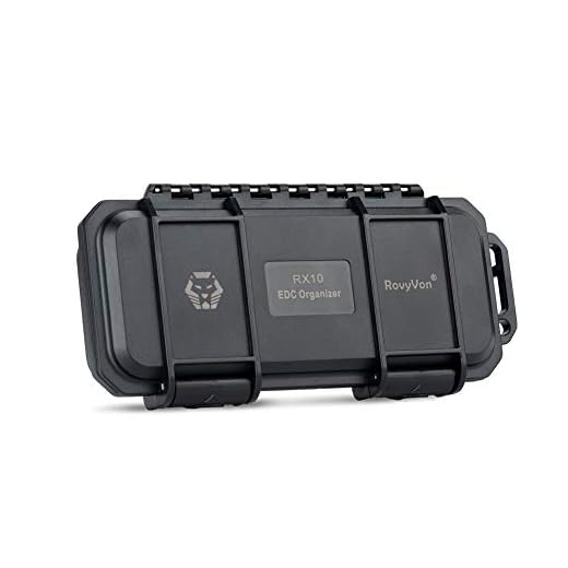RovyVon EDC Tool Case Box, Small Organizer Storage Case to Protect EDC Gears Gadgets, 1PCS, 7" x 3.2" x 1.5" (Black)