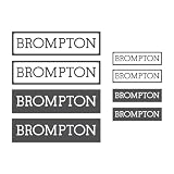for Brompton Bikes Stickers Decals Vinyl Mountain Bike Cycling (Dark Grey)