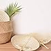 1pc Estate ventilatore Handmade pura naturale Cuore fai da te a forma di bambù intrecciato ventilatore artificiale DIY tessuti ventola di raffreddamento della decorazione della casa ( Color : A )
