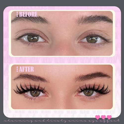 Manga Wimpern Extensions Natürliche Künstliche Wimpern Anime Lash Cluster Fairy Cluster Lashes Wispy CD Curly 10-16MM DIY Wimpernverlängerung by Lvmixwig