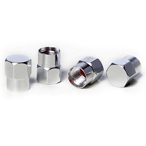 Circuit Performance VC3 Aluminum Valve Stem Caps (Silver, Set of 4)