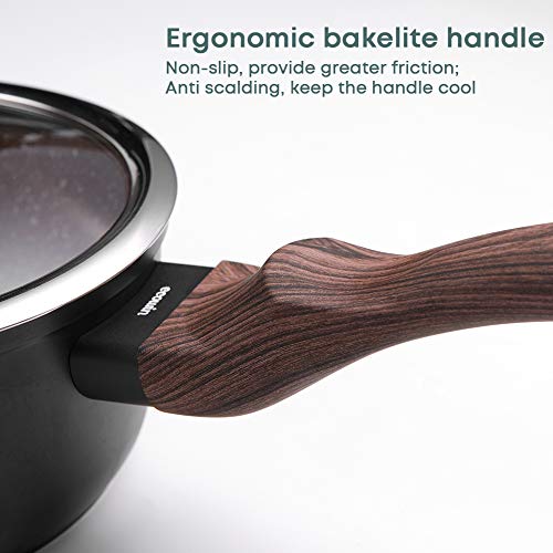 Ecowin 1 1/2 quart Nonstick Saucepan with Lid and Pour Spout, Saucier Pot Induction compatible, Stable handle, Free of APEO PFOA, Gift Package, Very Easy to clean - Thumbnail 7