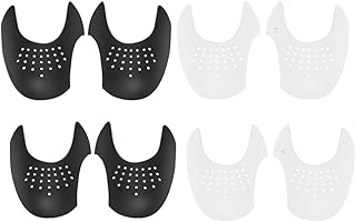 4 Pairs Shoe Crease Protector,Anti-Wrinkle Shoes Crease Protector, Shoes Crease Anti Guards Protectors, Prevent Sneaker Shoes Crease Protector for Men and Women (S/L,Black, White)