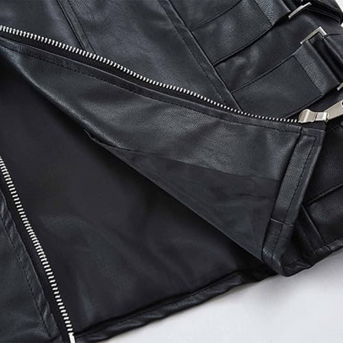 Black Leather Motorcycle Vest for Men 2025 Fashion Dressy Waistcoat with Pockets Full Zip Winter Outfits Outdoor4