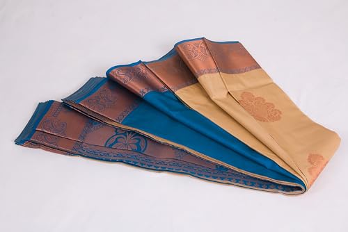 Generic blue salem silk saree in soft silk – image 3