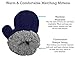 N'Ice Caps Boys Toddler Baby Sherpa Lined Warm Fleece Winter Hat Mitten Set (Navy/Gray, 2-3T)