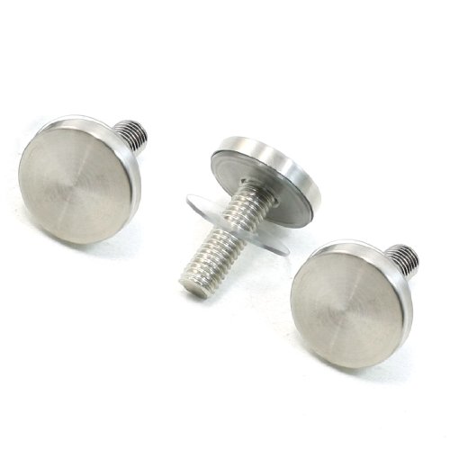 Aexit 3 Pcs Nuts 30mm Dia Stainless Steel Cap Cover Ornament Mirror Round Panel Nuts Screws Nails