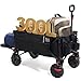 Produktbild TIMBER RIDGE XXXL Bollerwagen Faltbare 300L Extra Langer mit Faltbarer Heckklappe Handwagen mit Seitentasche Getränkehalter verstellbarem Griff, Gartenwagen Transportwagen für Alle Gelände
