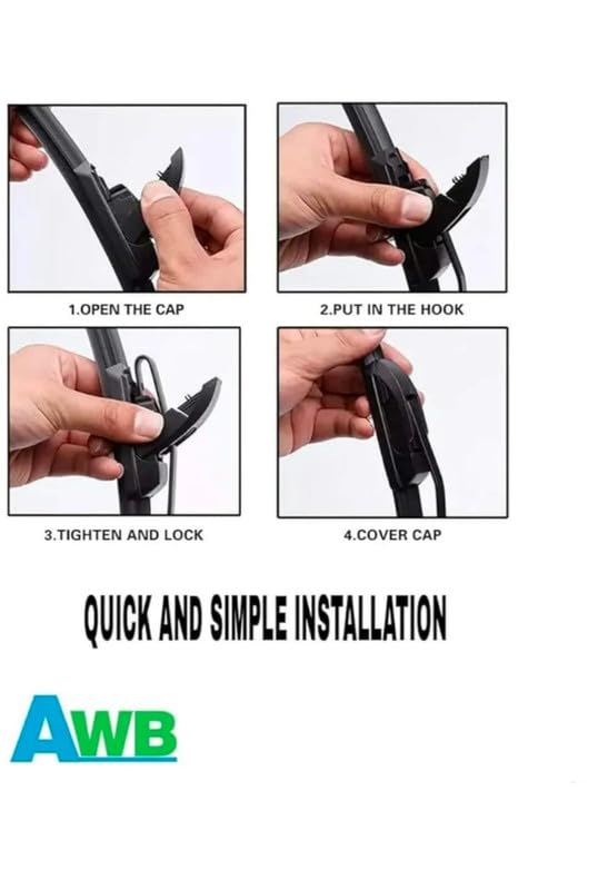 Image of AWB 24 inch+16 inch Frameless /Soft Wiper Blades with 12 inch Rear Specific Wiper Blade Replacement Set for Kia Sonet(Set of 3)