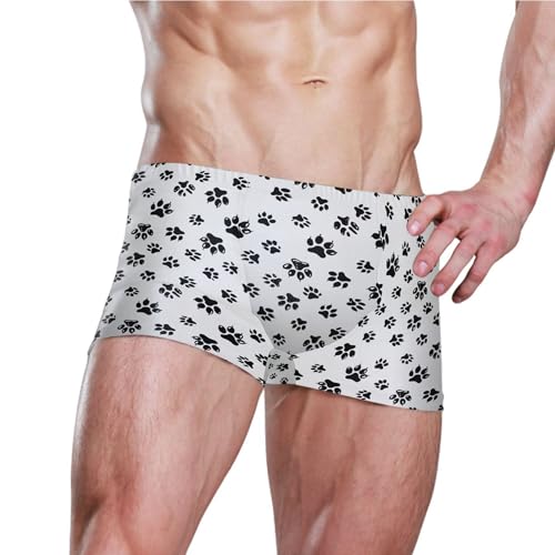 Dog Cat Claws Paw Print Mens Swim Trunk Swimwear Bathing Suit Swim Brief Square Leg Board Short S B04049863