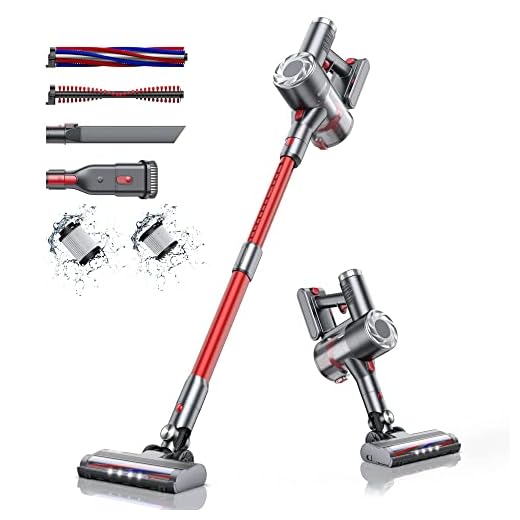 Aspirateur Balai sans Fil, BuTure 380W/28000Pa Aspirateur sans Fil Puissant, 4 en 1, 40 Min Autonomie, Batterie Amovible, Compact, Leger, Silencieux, Multifonction pour Maison, Bureau ou Voiture