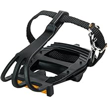 Retrospec Classic Road Bike Pedals with Integrated Toe Cage & Strap - High-Grade Boron Steel Axle Bike Pedal, Straps, Non-Slip Platform, Compatible with VP-ARC5 & VP-ARC6 Cleats