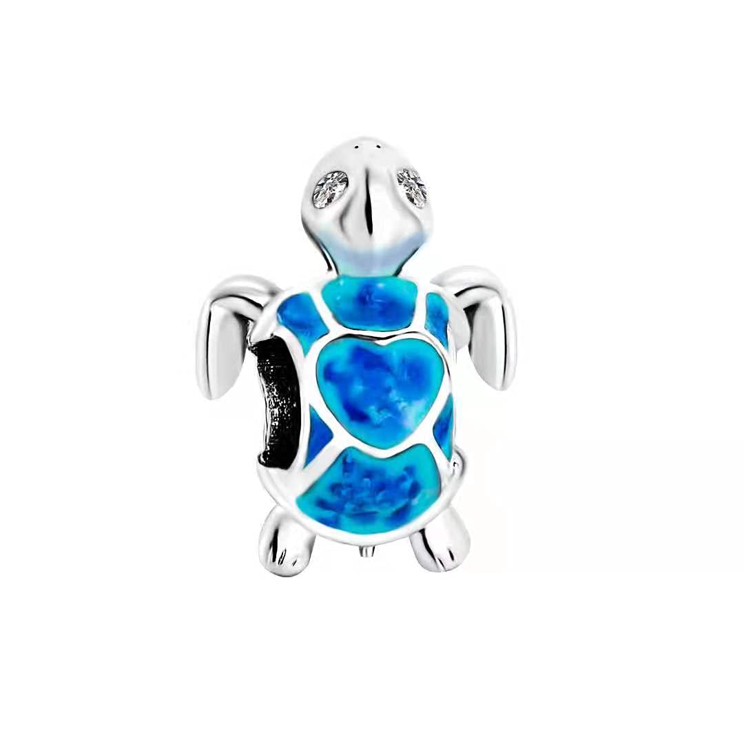 KunBeadSea Turtle Tortoise Beach Bead Charms Compatible with Pandora Bracelets