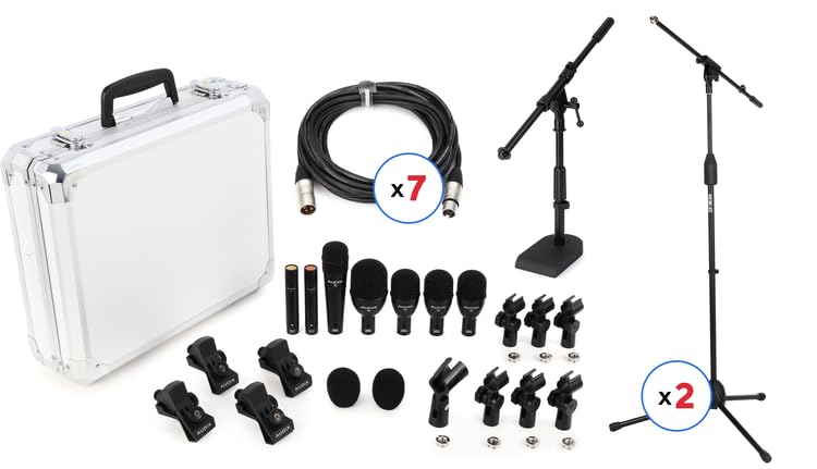 Amazon.com: Audix FP7 Drum Microphone Bundle with Stands, Cables