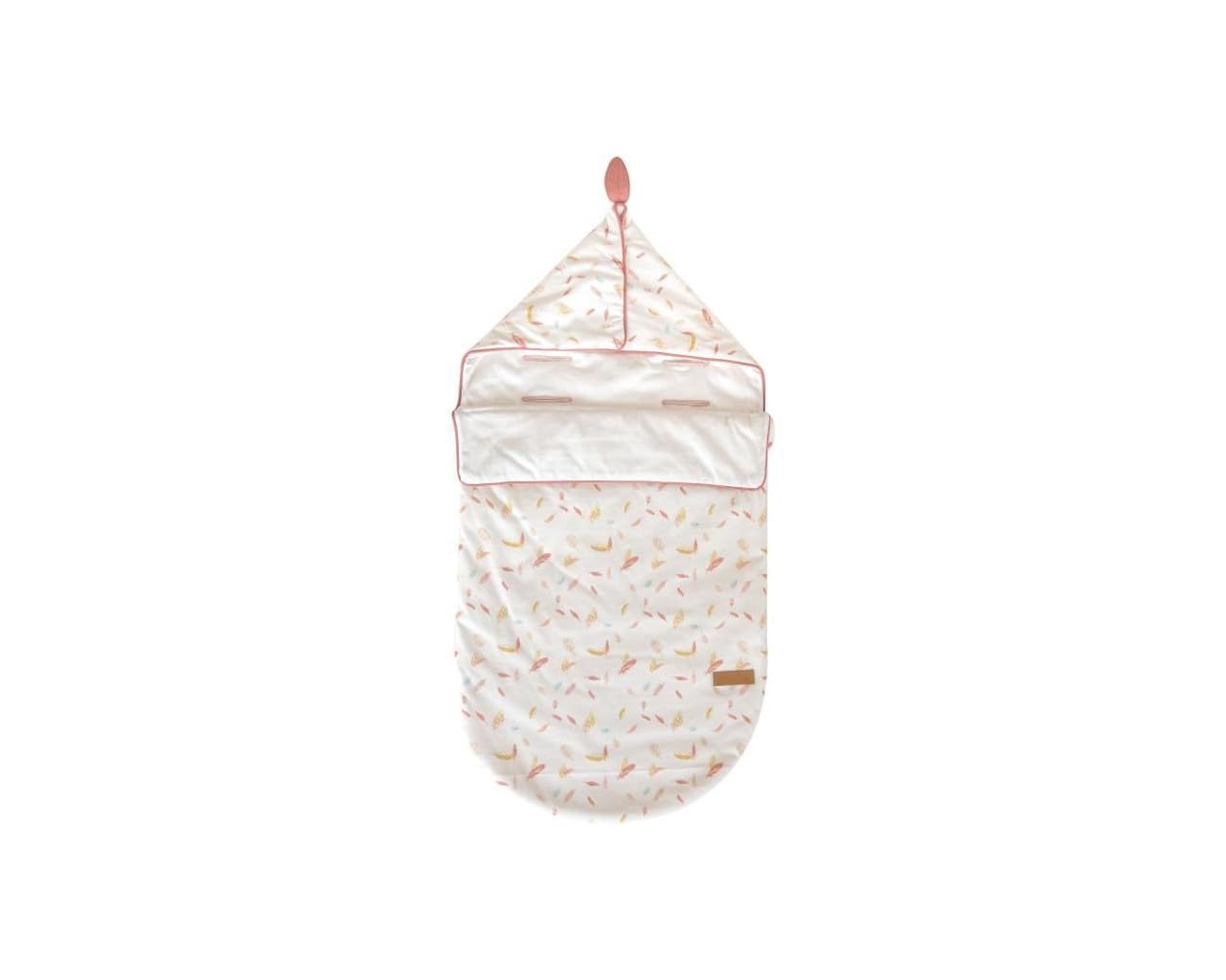 Domiva Happy Angel Nest - 100% Cotton Jersey - Adjustable - White/Coral/Yellow - 80 cm