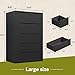 Romorgniz Dresser for Bedrom with 6 Large Drawers, Tall Chest of Drawers Modern Wooden Dresser for Living Room, Entryway, Hallway, Black, 43.2