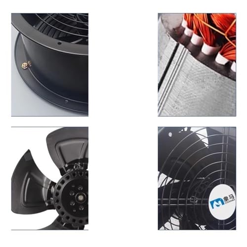 Ventilador de ventilación para cocina Extractor fuerte circular de 8 pulgadas alto volumen de aire Ventilador de ventilación interior ABS para baño miniatura 4