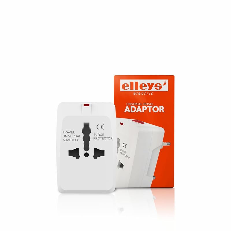 Image of Elleys' Universal Travel Adapter International All in one Worldwide Universal Adapter (13amp) 100-240 Voltage Travel Charger Suitable 200+ Countries UK, Europe, UA, Australia, China, Japan & Thailand