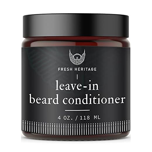 Fresh Heritage Premium Leave-in Beard Conditioner For Men - 4oz 100% All Natural Beard Cowash for Daily Use - Conditioner for Beards with Argan Oil - For Softer, Healthier Beard Growth
