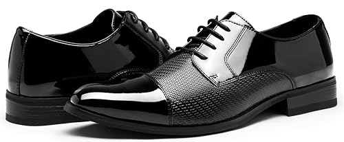 Jousen Mens Dress Shoes Tuxedo Patent Oxford Classic Comfortable Dress Shoes for Men4