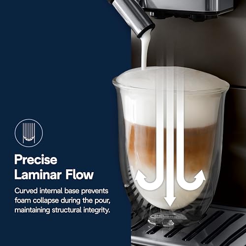 De'Longhi DeLonghi Double Walled Thermo Latte Glasses, Set of 2, 2 Count (Pack of 1), Clear, 330 milliliters - image 7