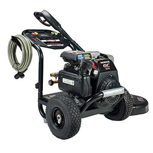 SIMPSON CLEANING MS61033-S 3300 PSI at 2.4 GPM HONDA GC190 with OEM Technologies Axial Cam Pump Cold Water Premium Residential Gas Pressure Washer and Surface Scrubber