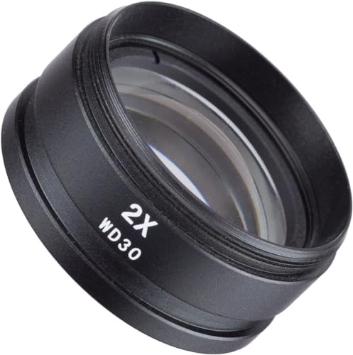AmScope SM20 2X Barlow Lens For SM and SW Stereo Microscopes (48mm)