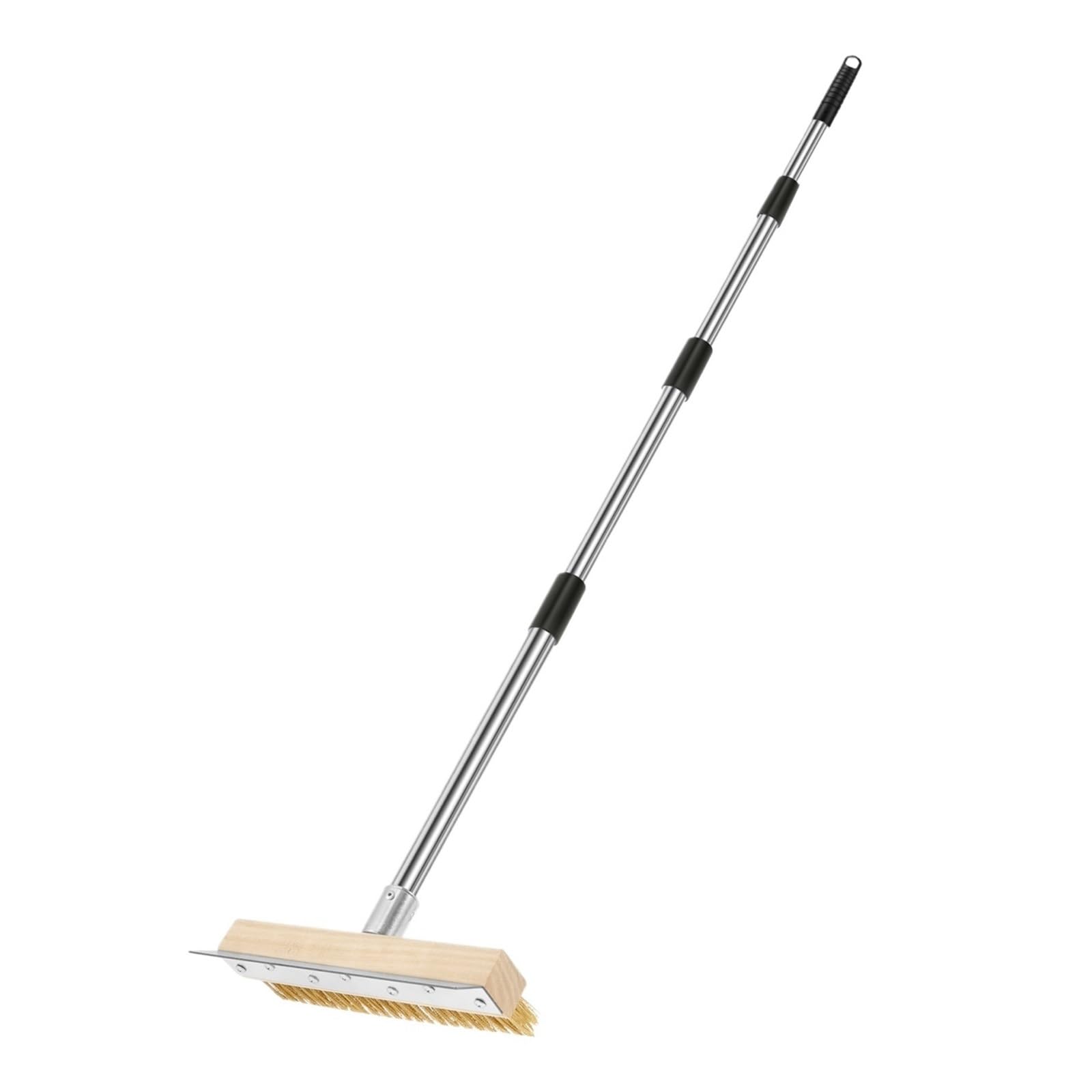 1 Pc Pizza Oven Brush Adjustable Length Brass, Bristle With Long Handle Portable Grill Cleaner Tools For Kitchen