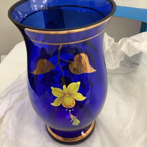 値下げ】ボヘミアングラス 花瓶 (カワセミ) ハンドメイド 【公式通販】