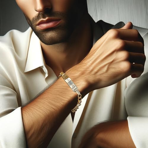 Tina&Co Personalized Stainless Steel Bracelets Name Bar Bracelet Custom Bracelet Gift For Mom Women-243