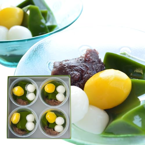 【日曜日・月曜日・祝日の翌日 お届け不可】千年の香り 千紀園 抹茶 スイーツ 御菓子 ゼリー ギフト プレゼント 京都 老舗茶舗 宇治抹茶 ゼリー 4個入り【手提げ袋付き】