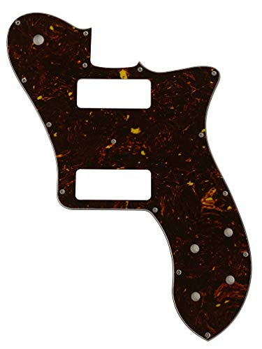 ギターピックガード Fits Fender Squier US 72 Telecaster Deluxe P90 Style 4層構造 ギター保護 保護フィルム付き (4プライブラウントータス)