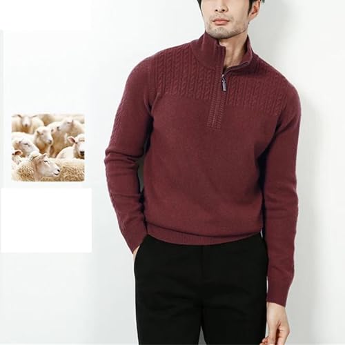 Mens Spring Traveling Half Height Zipper Sweater Cotton Wool Warm Fashion Business Style Pullovers2
