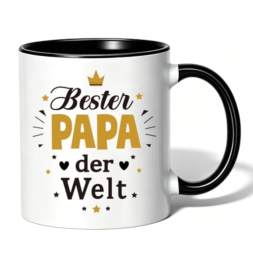 Xialvyu Tasse mit Spruch Bester Papa der Welt Papa zum Geburtstag Vatertag Geschenk 325ml Kaffeetasse