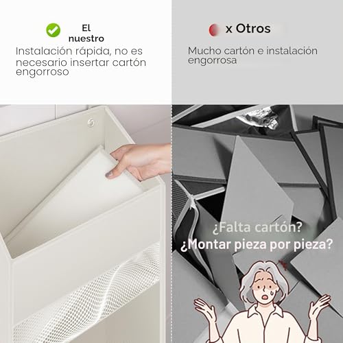 Miniatura 5 de Granny Says Organizador Puerta Colgante De 4 Bolsillos, Pack De 1 Organizador Colgante Sobre La Puerta, Organizador Puerta, Organizador Colgante Puerta, Behind Of Door Hanging Organizer, Beige