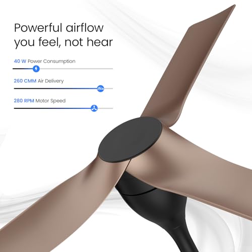 Image of Orient Electric Aerosilent | India's Most Silent Fan | Less than 50dB| 1200mm BLDC Ceiling Fan with Remote | BEE 5-Star Energy-Efficient Fan | Red Dot Design Winner| 5-Year Warranty | Tangerine Brown
