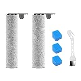 Bürstenrolle Filter Ersatzteile für JONR ED12 Pro Nass Trockensauger Ersatzteile, Enthalten 2 Bürstenwalze, 3 Wattefilter, 1 Reinigungsbürste