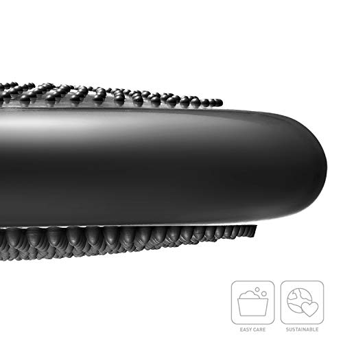 BODYMATE Ballsitzkissen inkl. Pumpe SCHWARZ 34cm Durchmesser - Balance-Kissen, Luftkissen, Balance Pad, Noppenkissen - Core-, Fitness-, Reha-, Koordinations- und Rückentraining