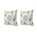 Christopher Knight Home Velvin New Velvet Throw Pillow (Set of 2) (Blue & White Floral)
