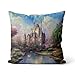 poduszki mistrz malowania zamek Kopciuszka poduszki nadruk bawełna len narzuta poduszka kanapa luksusowe dzieło sztuki 50 x 50 cm